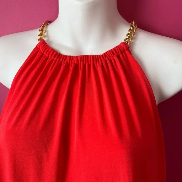 Michael Kors dress halter style A line new red - Picture 2 of 6